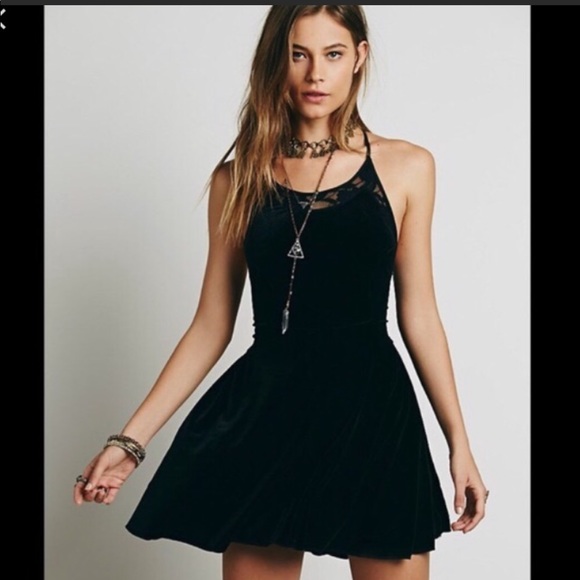 Free People Dresses & Skirts - Free people black velvet dress